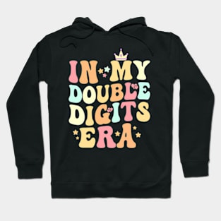 In My Double Digits Era Kids 10 Years Old Birthday Boy Girl Hoodie